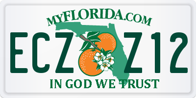 FL license plate ECZZ12