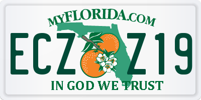 FL license plate ECZZ19