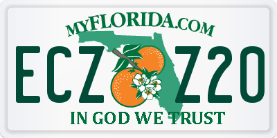 FL license plate ECZZ20