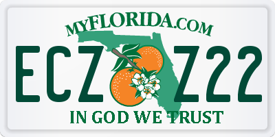 FL license plate ECZZ22