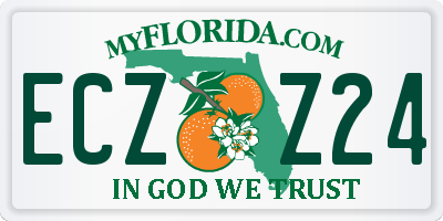 FL license plate ECZZ24