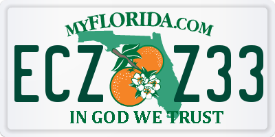 FL license plate ECZZ33