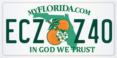 FL license plate ECZZ40
