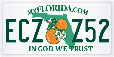 FL license plate ECZZ52