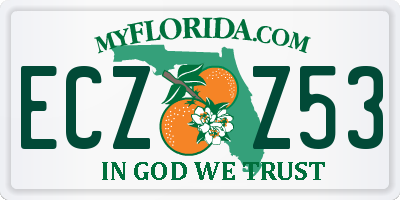 FL license plate ECZZ53