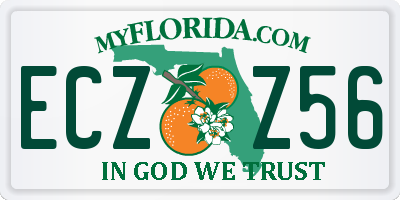 FL license plate ECZZ56
