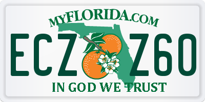 FL license plate ECZZ60