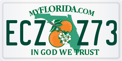 FL license plate ECZZ73