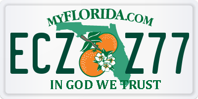 FL license plate ECZZ77