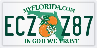 FL license plate ECZZ87