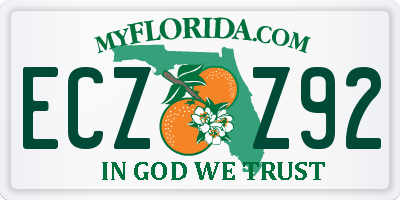FL license plate ECZZ92