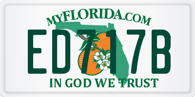 FL license plate ED717B