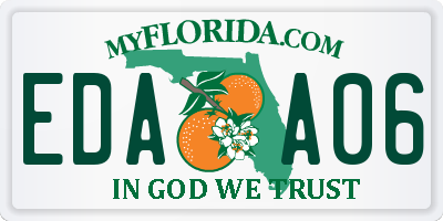 FL license plate EDAA06