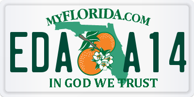 FL license plate EDAA14