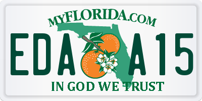 FL license plate EDAA15