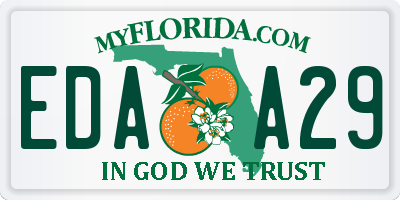 FL license plate EDAA29