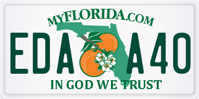FL license plate EDAA40