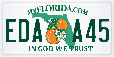 FL license plate EDAA45