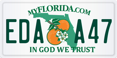 FL license plate EDAA47