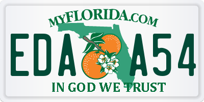 FL license plate EDAA54