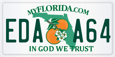 FL license plate EDAA64