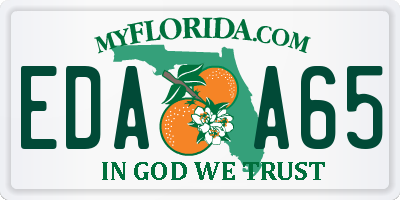 FL license plate EDAA65