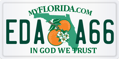 FL license plate EDAA66