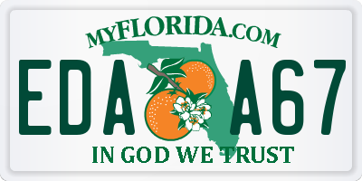 FL license plate EDAA67