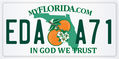 FL license plate EDAA71