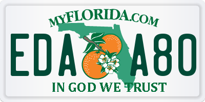 FL license plate EDAA80