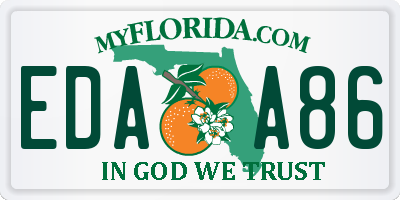 FL license plate EDAA86