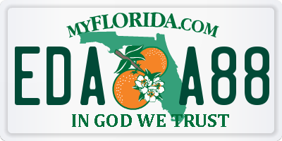 FL license plate EDAA88