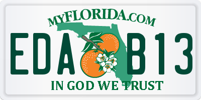 FL license plate EDAB13