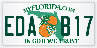 FL license plate EDAB17