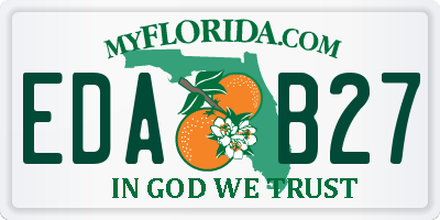 FL license plate EDAB27