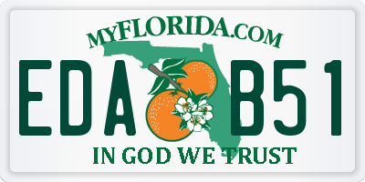 FL license plate EDAB51
