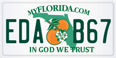 FL license plate EDAB67