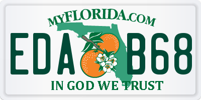 FL license plate EDAB68