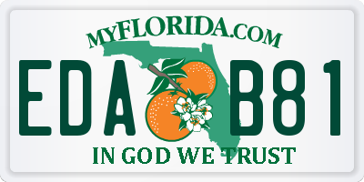 FL license plate EDAB81