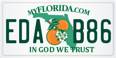 FL license plate EDAB86