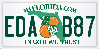 FL license plate EDAB87