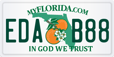 FL license plate EDAB88