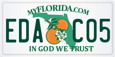FL license plate EDAC05