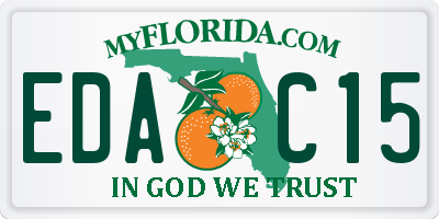 FL license plate EDAC15