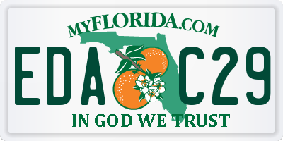 FL license plate EDAC29