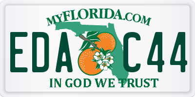 FL license plate EDAC44