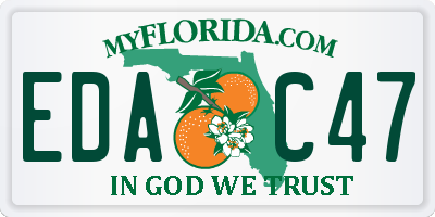 FL license plate EDAC47