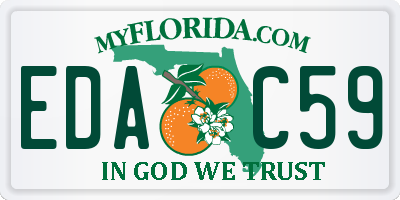 FL license plate EDAC59