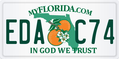FL license plate EDAC74
