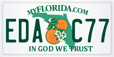 FL license plate EDAC77